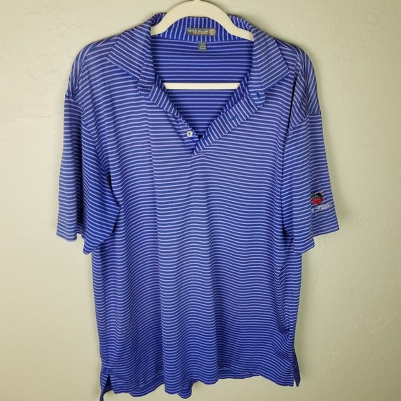 Peter Millar Summer Comfort Men's L Blue Striped S - Picture 1 of 9